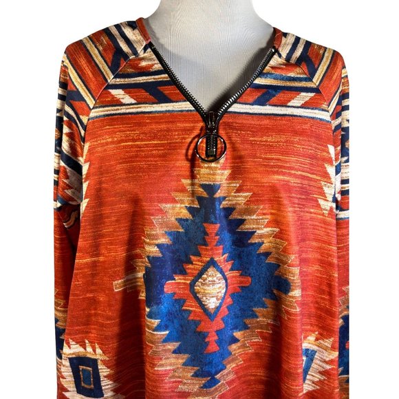 Collection by Cezele Distracted by You Southwestern Women Shirt Size Small - Picture 2 of 7